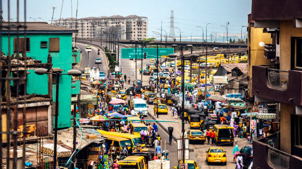 a landscape image of lagos market